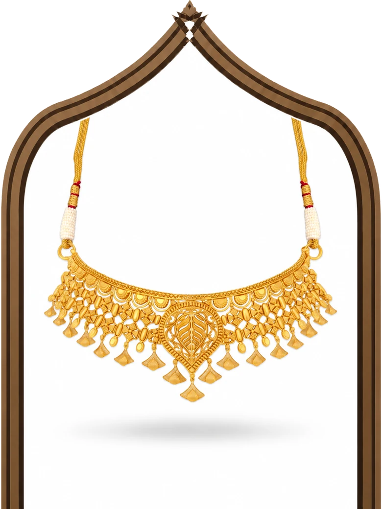 Antarmahal Gold Choker Necklace