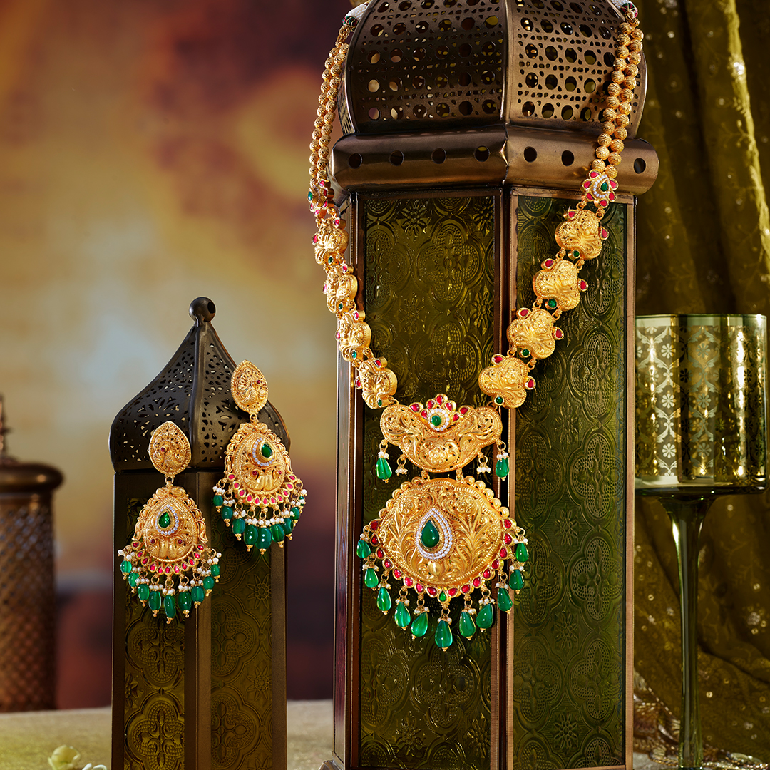 Muslim Double Drop-shaped Luxury and Elegant Hollow Pendant Earrings Middle  Eastern Women Banquet Wedding Jewelry