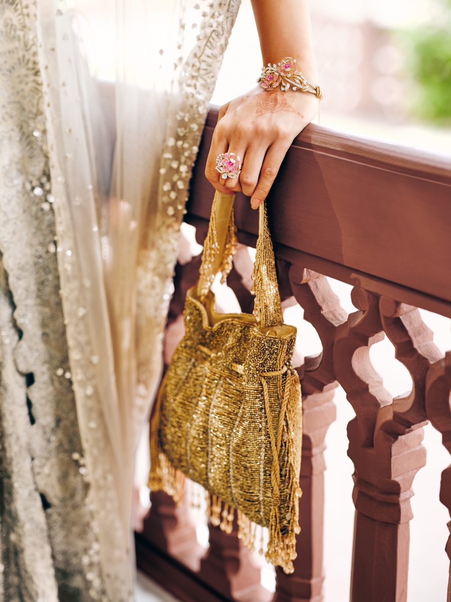 Beaded potli & bracelet