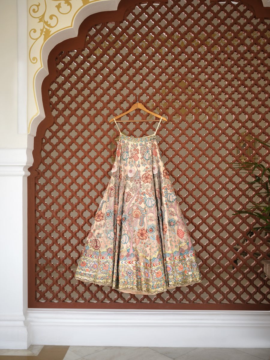 Lehenga on display