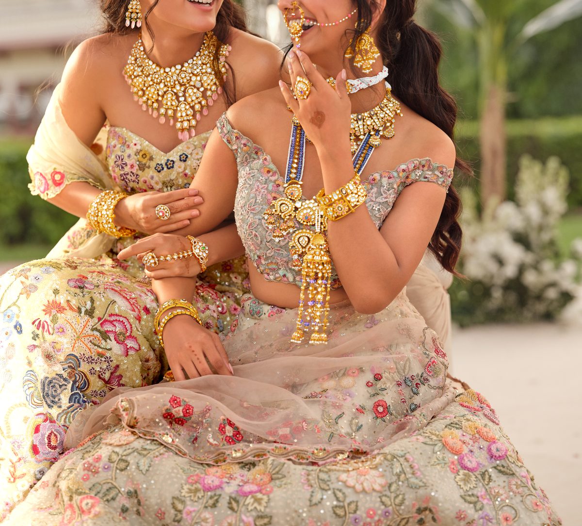 Sisters in bridal gold