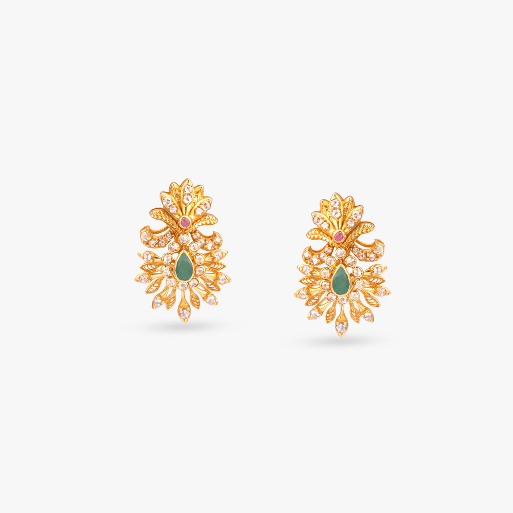 Clustered Splendour Gold Necklace Set