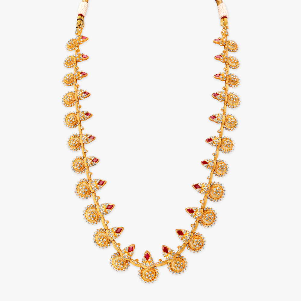 Crimson Crest Gold Bottu Mala Haaram